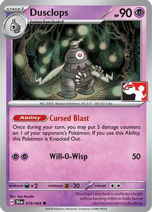 Image of Dusclops 019/064  Prize Pack Series Cards - Common