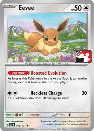 Image of Eevee 143  - Holofoil Prize Pack Series Cards - Common