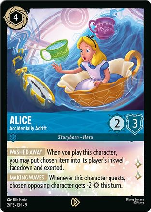 Image of Alice - Accidentally Adrift (2/P3) - Disney Lorcana Promo Cards Cold Foil