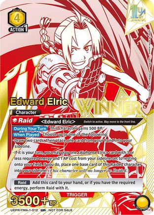Image of Edward Elric (012) (Winner) (UEPR/FMA-1-012) - Union Arena Promotion Cards Foil