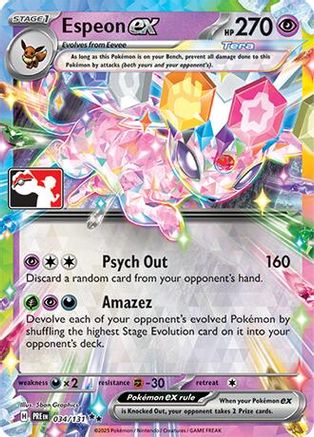 Image of Espeon ex 034/131  - Holofoil Prize Pack Series Cards - Double Rare