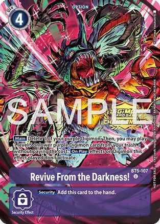 Image of Revive From the Darkness! (Championship 25-26 Tamers Pack Season 1) (BT5-107) - Battle of Omni Foil