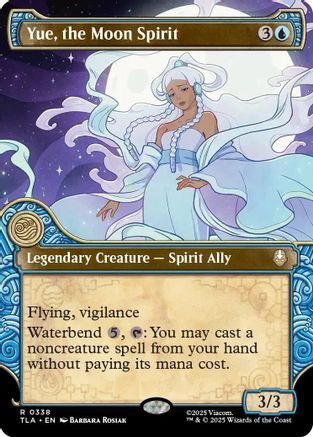 Image of Yue, the Moon Spirit (Showcase) (TLA-338) - Avatar: The Last Airbender Foil