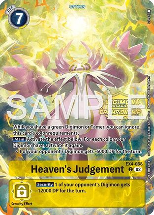 Image of Heaven's Judgement (Championship 25-26 Tamers Pack Season 1) (EX4-068) - Alternative Being Booster Foil