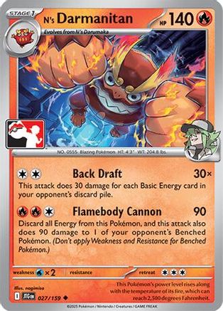 Image of N's Darmanitan 027/159  - Holofoil Prize Pack Series Cards - Uncommon
