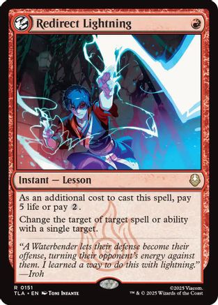 Image of Redirect Lightning (TLA-151) - Avatar: The Last Airbender Foil