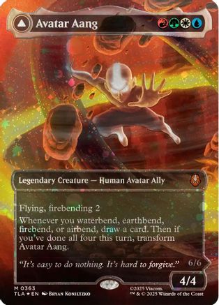 Image of Avatar Aang (Raised Foil) (TLA-363) - Avatar: The Last Airbender Foil