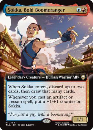 Image of Sokka, Bold Boomeranger (Extended Art) (TLA-383) - Avatar: The Last Airbender