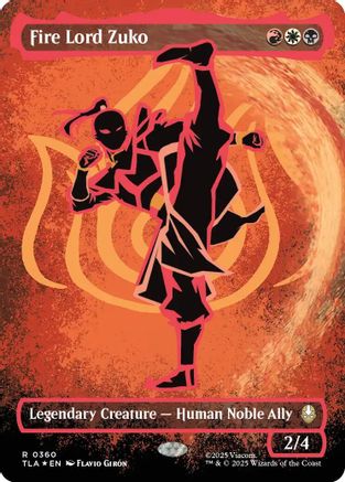 Image of Fire Lord Zuko (Borderless Battle Pose) (TLA-360) - Avatar: The Last Airbender Foil