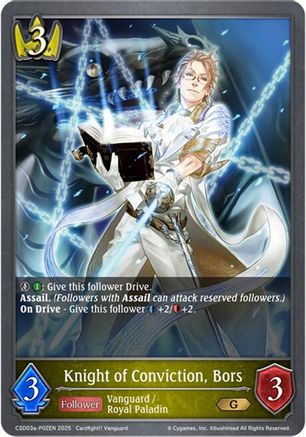 Image of Knight of Conviction, Bors - P02EN (Foil) (CSD03a-P02EN) - CSD03 Cardfight Vanguard