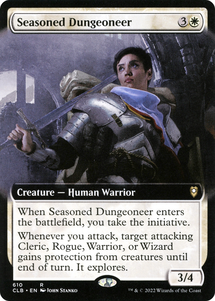 Image of Seasoned Dungeoneer (Extended Art) (CLB-610) - Commander Legends: Battle for Baldur's Gate: (Extended Art)