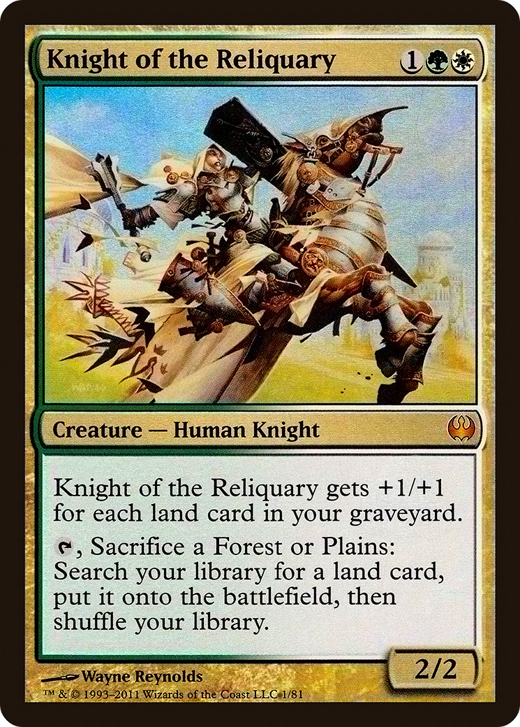 Image of Knight of the Reliquary (DDG-001) - Duel Decks: Knights vs. Dragons Foil