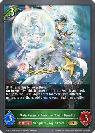 Image of Water General of Wave-Like Spirals, Benedict - P04EN (Foil) (CP03-P04EN) - CP03 Cardfight Vanguard