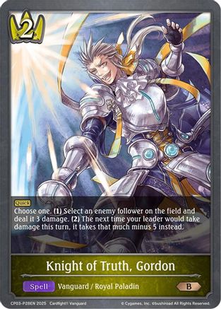 Image of Knight of Truth, Gordon - P28EN (Foil) (CP03-P28EN) - CP03 Cardfight Vanguard