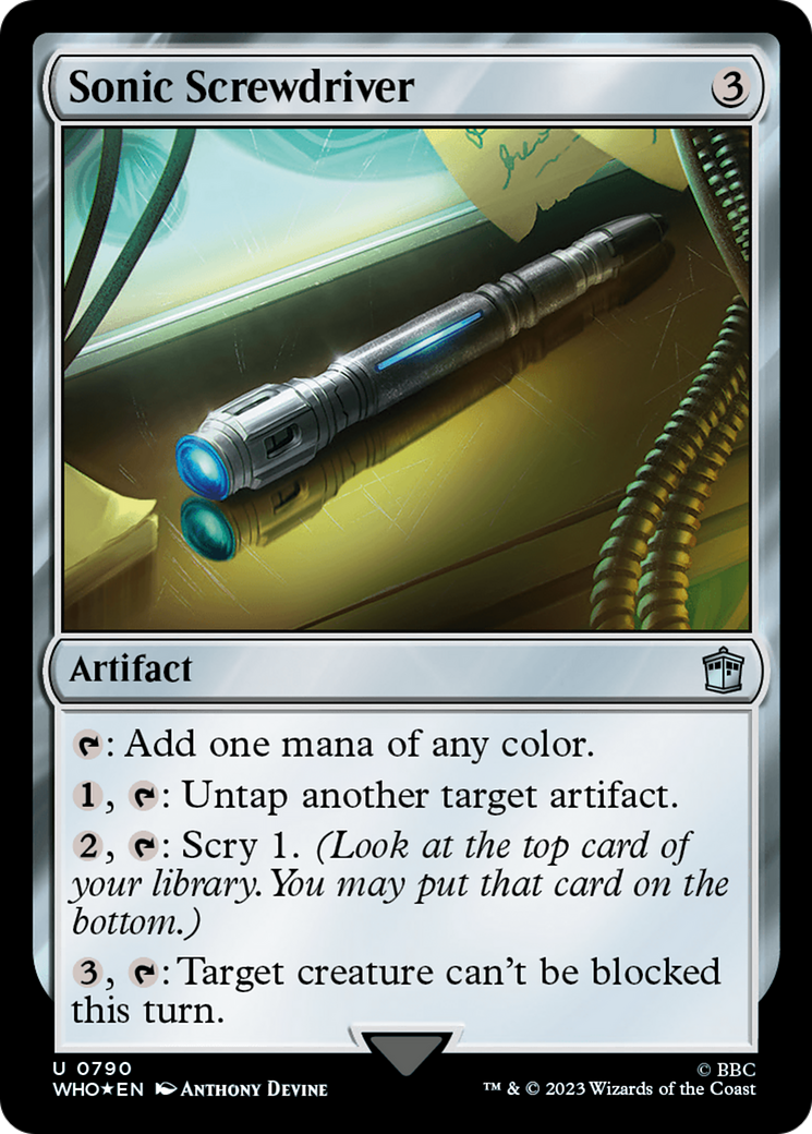 Image of Sonic Screwdriver (0790) (Surge Foil) (WHO-790) - Doctor Who Foil