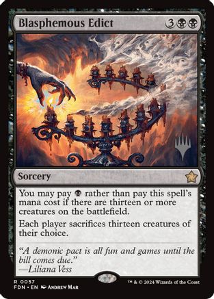 Image of Blasphemous Edict (PPEOE-057) - Promo Pack: Edge of Eternities Foil