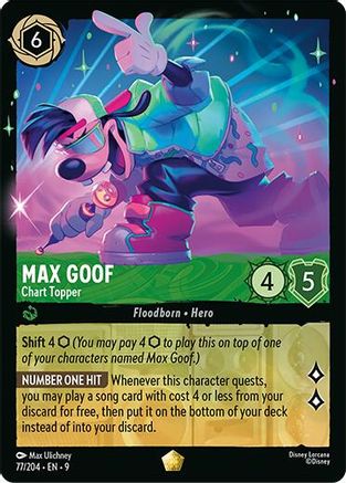 Image of Max Goof - Chart Topper (77/204) - Fabled Cold Foil