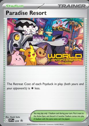 Image of Paradise Resort (World Championships 2025) 224  SV Scarlet & Violet Promo Cards - Promo