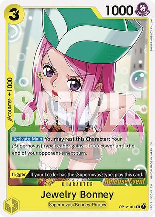 Image of Jewelry Bonney (101) (OP12-101) - Legacy of the Master Release Event Cards