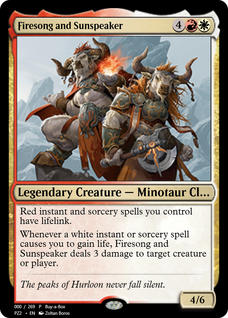 Image of Firesong and Sunspeaker (PZ2-68076) - Treasure Chest Foil