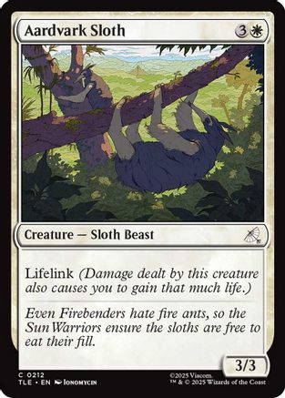 Image of Aardvark Sloth (TLE-212) - Avatar: The Last Airbender: Eternal-Legal
