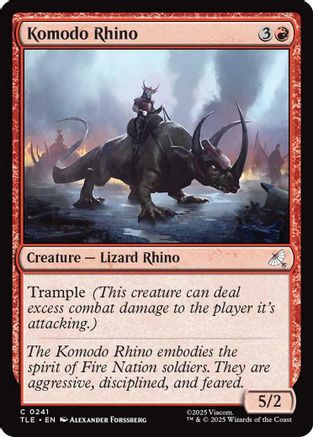 Image of Komodo Rhino (TLE-241) - Avatar: The Last Airbender: Eternal-Legal Foil