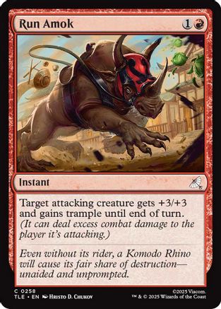 Image of Run Amok (TLE-258) - Avatar: The Last Airbender: Eternal-Legal Foil