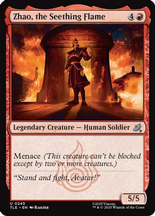 Image of Zhao, the Seething Flame (TLE-245) - Avatar: The Last Airbender: Eternal-Legal Foil