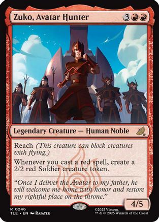 Image of Zuko, Avatar Hunter (TLE-246) - Avatar: The Last Airbender: Eternal-Legal Foil