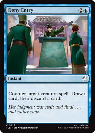 Image of Deny Entry (TLE-222) - Avatar: The Last Airbender: Eternal-Legal