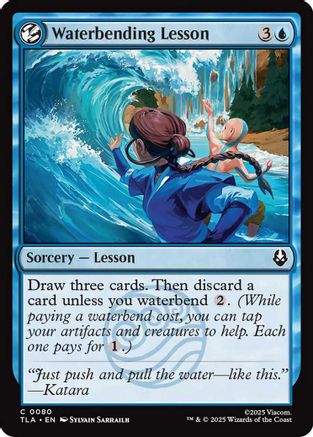 Image of Waterbending Lesson (TLA-080) - Avatar: The Last Airbender Foil