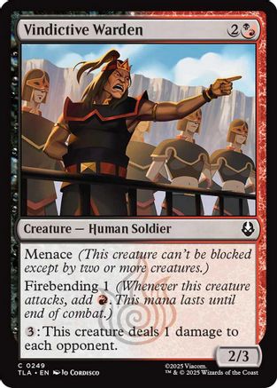 Image of Vindictive Warden (TLA-249) - Avatar: The Last Airbender