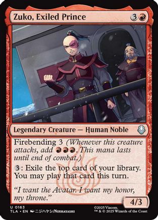 Image of Zuko, Exiled Prince (TLA-163) - Avatar: The Last Airbender