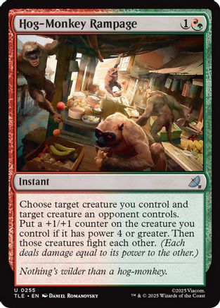 Image of Hog-Monkey Rampage (TLE-255) - Avatar: The Last Airbender: Eternal-Legal Foil
