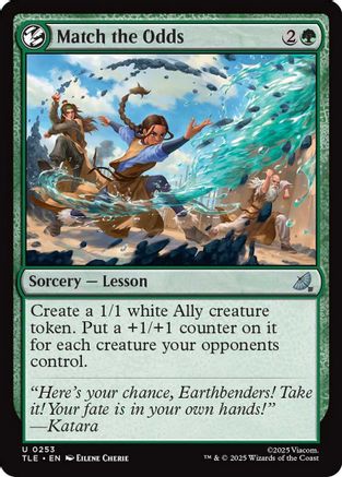 Image of Match the Odds (TLE-253) - Avatar: The Last Airbender: Eternal-Legal Foil