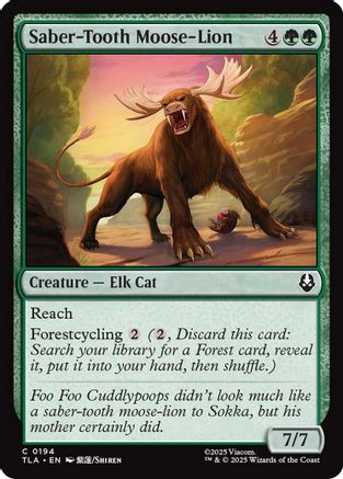 Image of Saber-Tooth Moose-Lion (TLA-194) - Avatar: The Last Airbender Foil