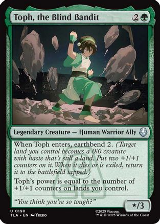 Image of Toph, the Blind Bandit (TLA-198) - Avatar: The Last Airbender Foil
