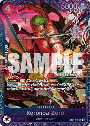Image of Roronoa Zoro (CS 25-26 2nd Place) (ST21-015) - One Piece Promotion Cards Foil