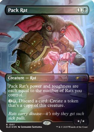 Image of Pack Rat (1307) (Rainbow Foil) (SLD-1307) - Secret Lair Drop Series Foil