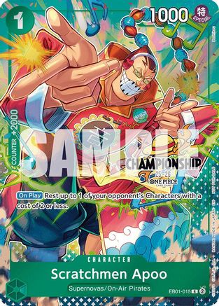 Image of Scratchmen Apoo (CS 25-26 Celebration Pack) (EB01-015) - One Piece Promotion Cards Foil