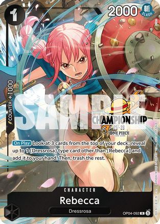 Image of Rebecca (CS 25-26 Celebration Pack) (OP04-092) - One Piece Promotion Cards Foil