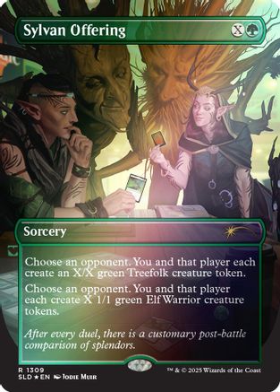 Image of Sylvan Offering (Rainbow Foil) (SLD-1309) - Secret Lair Drop Series Foil