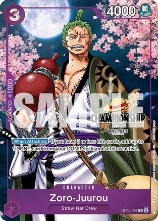 Zoro-Juurou (CS 25-26 Event Pack Finalist Ver.) (OP05-067) - One Piece Promotion Cards Foil