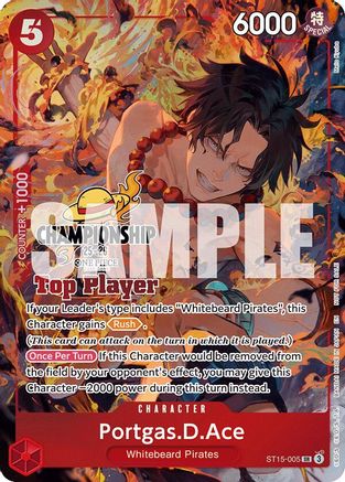 Portgas.D.Ace (CS 25-26 Top Player Pack) (ST15-005) - One Piece Promotion Cards Foil