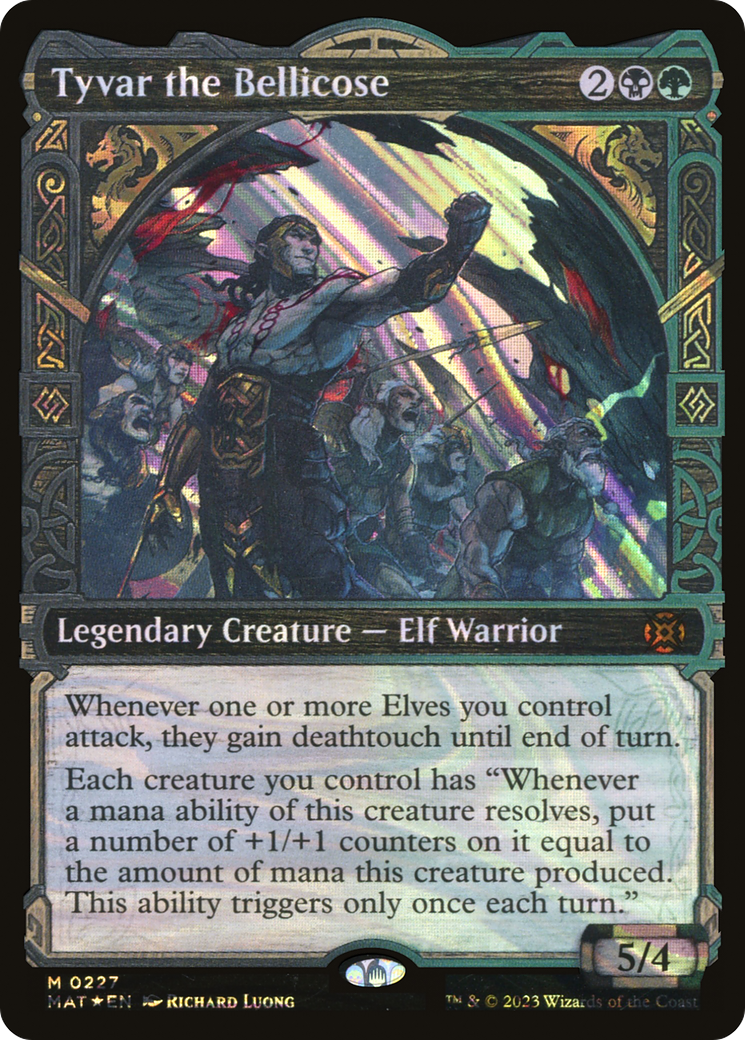 Image of Tyvar the Bellicose (Halo Foil) (MAT-227) - March of the Machine: The Aftermath: (Showcase) Foil