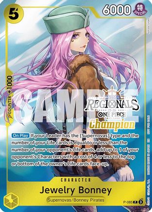 Image of Jewelry Bonney (Online Regional Champion Card Set 2025 Vol.2) (P-085) - One Piece Promotion Cards Foil