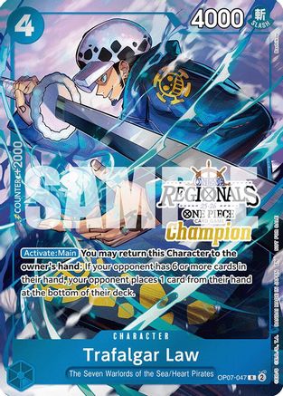 Image of Trafalgar Law (Online Regional Champion Card Set 2025 Vol.2) (OP07-047) - One Piece Promotion Cards Foil