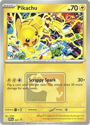 Image of Pikachu (World Championship 2025) [Winner] 225  SV Scarlet & Violet Promo Cards - Promo