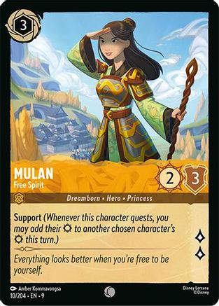 Image of Mulan - Free Spirit (10/204) - Fabled Cold Foil