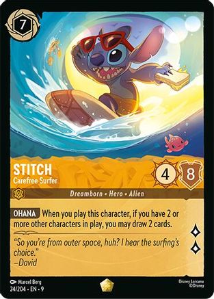 Image of Stitch - Carefree Surfer (24/204) - Fabled Cold Foil